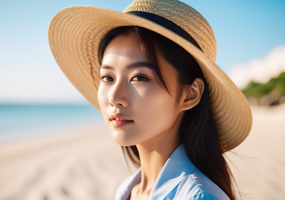 young asian woman at the beach_83247